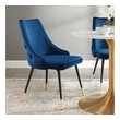 green velvet dining chairs set of 2 Modway Furniture Dining Chairs Navy