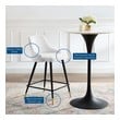 gray saddle bar stools Modway Furniture Bar and Counter Stools Bar Chairs and Stools White