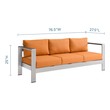 circle sectional Modway Furniture Sofa Sectionals Silver Orange
