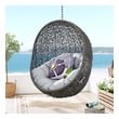 5 piece outdoor bistro set Modway Furniture Daybeds and Lounges Gray Gray