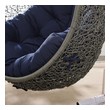 garden chair set with umbrella Modway Furniture Daybeds and Lounges Gray Navy