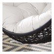 upholstered slipper chair Modway Furniture Daybeds and Lounges Black White