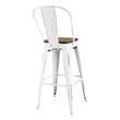 bar height wicker chairs Modway Furniture Bar and Counter Stools White