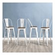 bar height wicker chairs Modway Furniture Bar and Counter Stools White