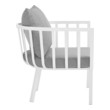 lounge hanging chair Modway Furniture Bar and Dining White Gray