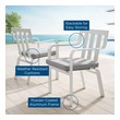 chairs decor Modway Furniture Bar and Dining White Gray