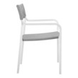 lounge chair long Modway Furniture Bar and Dining White Gray