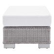 white fabric ottoman Modway Furniture Sofa Sectionals Light Gray White