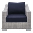 small leather lounge chair Modway Furniture Daybeds and Lounges Light Gray Navy