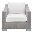 sitting chairs living room Modway Furniture Daybeds and Lounges Light Gray White