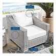 sitting chairs living room Modway Furniture Daybeds and Lounges Light Gray White