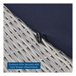 folding wicker chairs Modway Furniture Daybeds and Lounges Light Gray Navy
