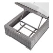 outdoor day bed cover Modway Furniture Daybeds and Lounges Light Gray White