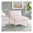 red and gray accent chair Modway Furniture Sofas and Armchairs Pink
