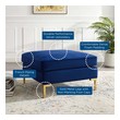 gray white accent chair Modway Furniture Sofas and Armchairs Navy