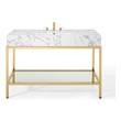 70 inch bathroom vanity top double sink Modway Furniture Vanities Gold White