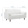 blue gray sectional with chaise Modway Furniture Sofas and Armchairs White