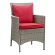 patio conversation sets black Modway Furniture Sofa Sectionals Light Gray Red