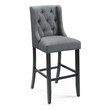 black leather counter height chairs Modway Furniture Bar and Counter Stools Gray
