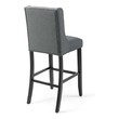 black leather counter height chairs Modway Furniture Bar and Counter Stools Gray