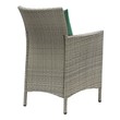 upholstered seat dining chairs Modway Furniture Bar and Dining Light Gray Green