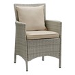 chair dining set Modway Furniture Bar and Dining Light Gray Beige