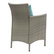 upholstered mid century modern dining chairs Modway Furniture Bar and Dining Light Gray Turquoise