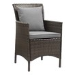 small outdoor corner seating Modway Furniture Sofa Sectionals Brown Gray