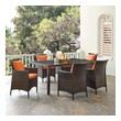 conversation furniture sets Modway Furniture Sofa Sectionals Brown Orange