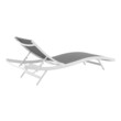 outdoor bistro table and chairs Modway Furniture Daybeds and Lounges White Gray