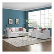 blue velvet tufted sectional Modway Furniture Sofas and Armchairs Sofas and Loveseat White