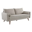 two seat sofa with chaise Modway Furniture Sofas and Armchairs Beige