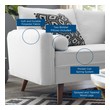 couch chaise sleeper Modway Furniture Sofas and Armchairs White