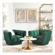 velvet swivel arm chair Modway Furniture Sofas and Armchairs Green