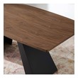 round kitchen table with leaf Modway Furniture Bar and Dining Tables Dining Room Tables Walnut