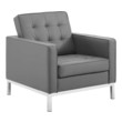 teakwood chairs Modway Furniture Sofas and Armchairs Silver Gray