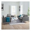 oversized sectional Modway Furniture Sofas and Armchairs Silver Gray