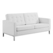 leather sectional sleeper sofa Modway Furniture Sofas and Armchairs Silver White