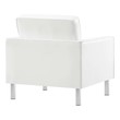 ikea l couch Modway Furniture Sofas and Armchairs Silver White