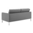 modern sofa black Modway Furniture Sofas and Armchairs Silver Gray