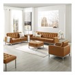 gray sectional couch leather Modway Furniture Sofas and Armchairs Silver Tan
