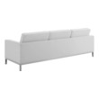 suede sectional sofa Modway Furniture Sofas and Armchairs Silver White