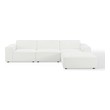 black leather sofa with chaise Modway Furniture Sofas and Armchairs White