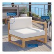 beige patio furniture Modway Furniture Sofa Sectionals Outdoor Sofas and Sectionals Natural White