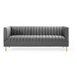 velvet sofa bed couch Modway Furniture Sofas and Armchairs Gray