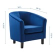 blue accent chair for bedroom Modway Furniture Sofas and Armchairs Navy
