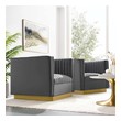 set of accent chairs for living room Modway Furniture Sofas and Armchairs Gray