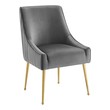 grey fabric dining chairs with black legs Modway Furniture Dining Chairs Gray