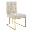 set of two dining chairs Modway Furniture Dining Chairs Gold Beige
