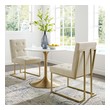 set of two dining chairs Modway Furniture Dining Chairs Gold Beige